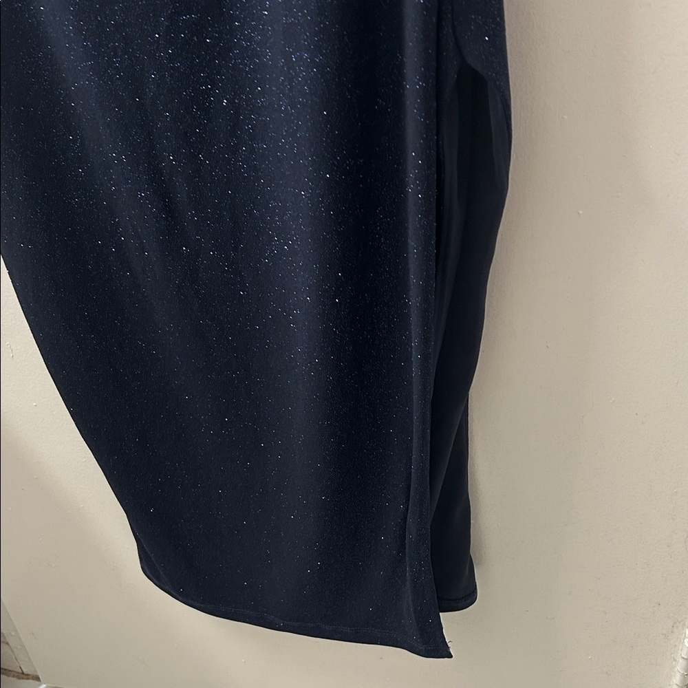 Windsor Navy Strapless Sparkly Dress with Leg Slit - Picture 3 of 5